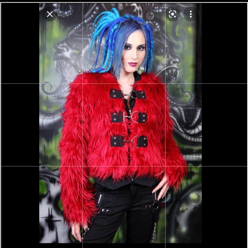 Tripp nyc RARE red fur coat